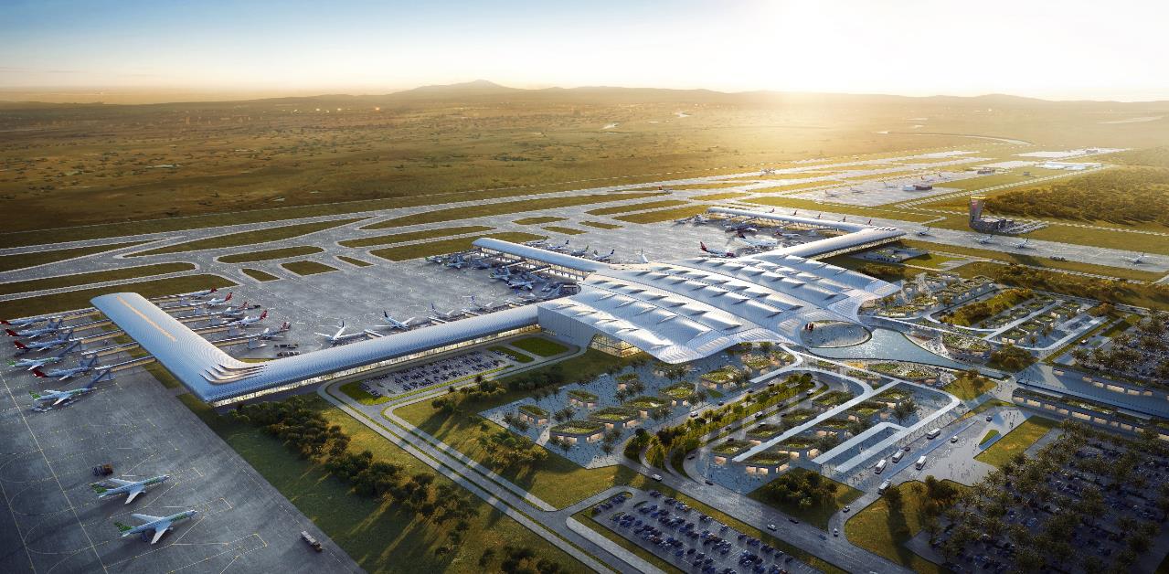 Render of Aerocity gmr-logo-dark-bhogapuram Aerial View