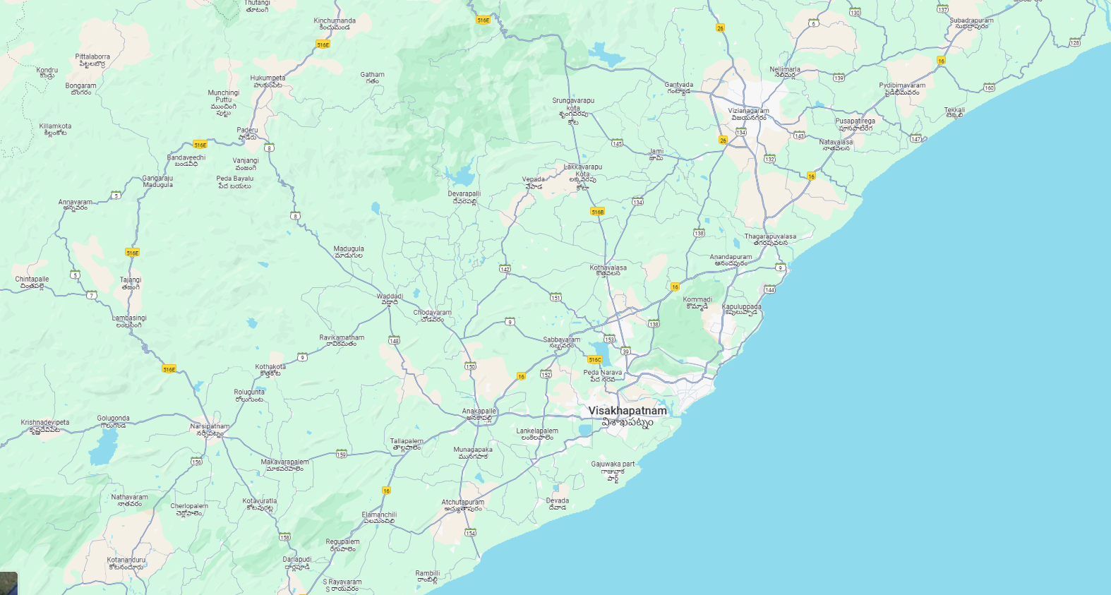 Map View of Visakhapatnam